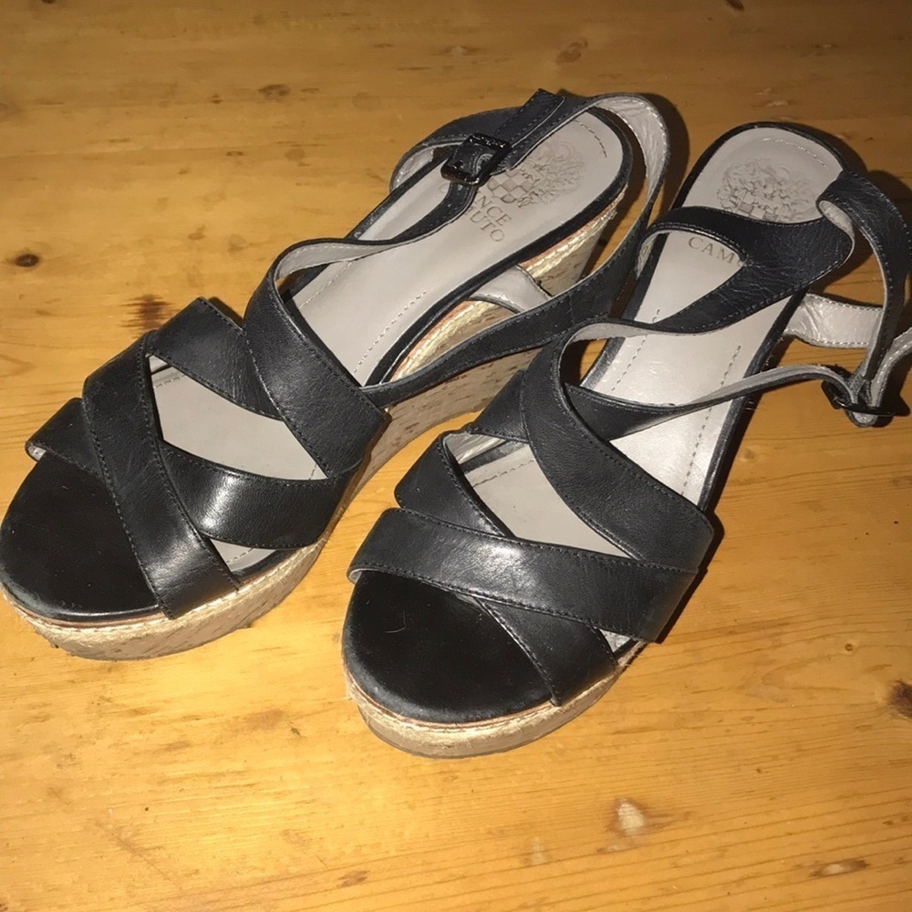 Vince Camuto black leather shoes 9.5 B
